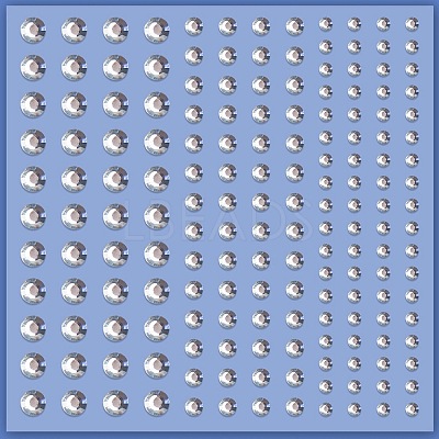 Acrylic Rhinestone Facial Stickers PW-WG72147-01-1
