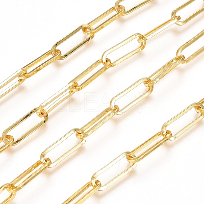 Soldered Brass Paperclip Chains CHC-D025-01G-1