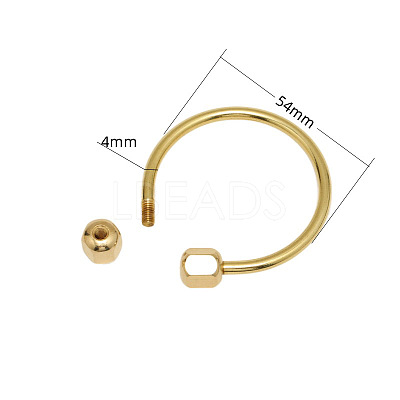 Brass Screw Carabiner Lock Charms LS-KK-ZX025-67C-1