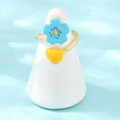 Brass Cuff Open Rings for Women KK-CBA17E5-03G-02-1