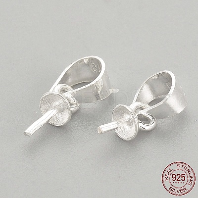 925 Sterling Silver Pendant Bails STER-S002-78-1