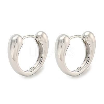 Brass Hoop Earrings EJEW-L211-010K-P-1