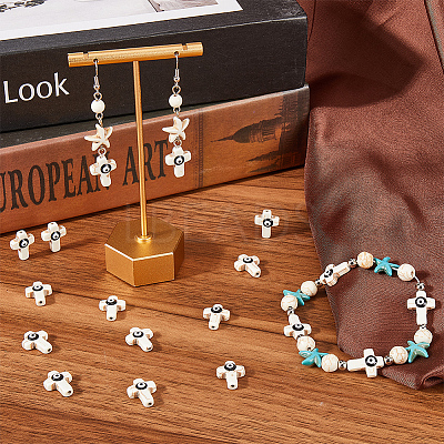 60Pcs Synthetic Turquoise Enamel Beads Strands G-SC0002-82-1