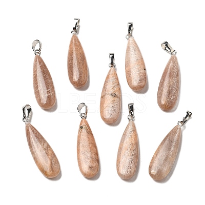 Natural Sunstone Pendants G-Q192-07P-07-1