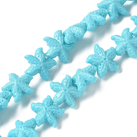 Synthetic Coral Dyed Carved Beads Strands X-CORA-K009-06A-01-1