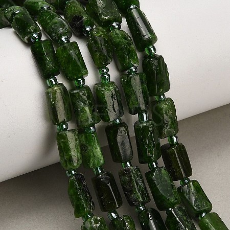 Natural Green Diopsidel Beads Strands GG-CBAA9B4-I02-1