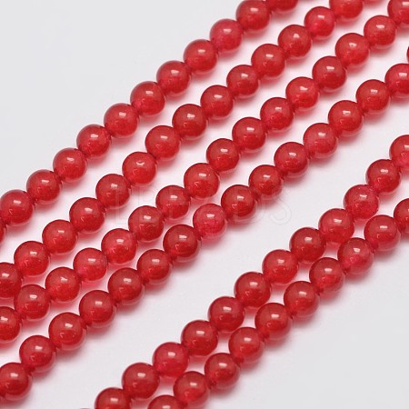 Natural & Dyed Malaysia Jade Bead Strands X-G-A146-4mm-A02-1