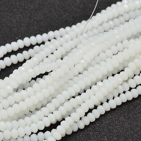 Faceted Rondelle Glass Beads Strands X-GLAA-I033-3mm-03-1