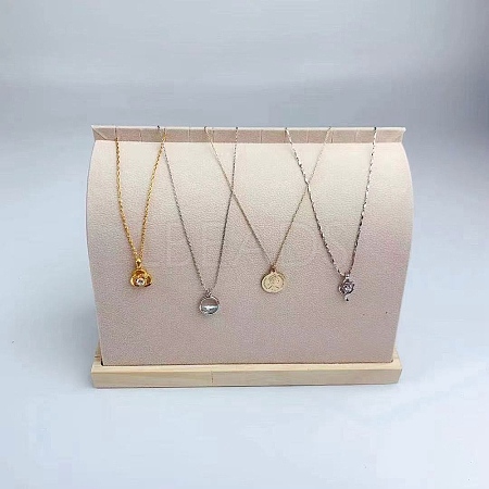 Wood Covered with Velvet Necklace Display Stands NDIS-A002-01C-1