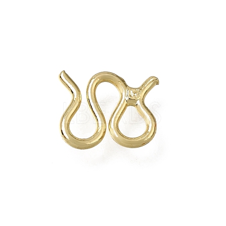 Brass M-Hook Clasps KK-CBA0DF0-14F-G-1