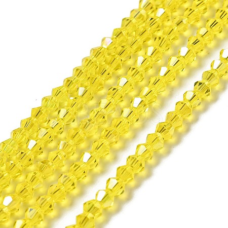 Transparent Electroplate Glass Beads Strands EGLA-S056-4mm-21-1