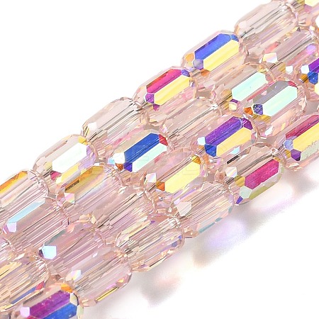 Electroplate Glass Beads Strands EGLA-D031-01-08-1