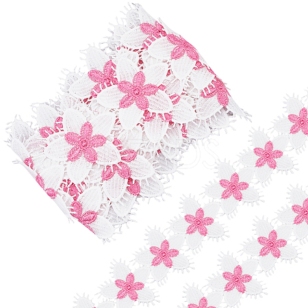 Flower Polyester Eyelash Lace Trim Ribbon OCOR-WH20003-03B-01-1