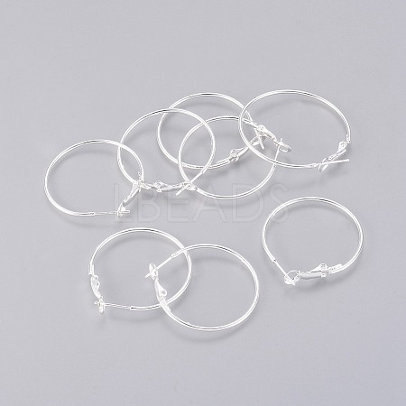 Brass Hoop Earrings X-EC108-1NFS-1