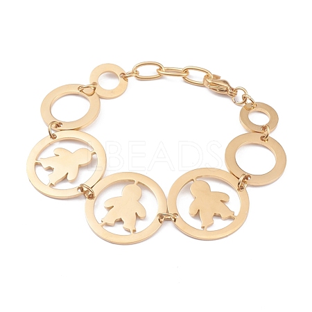 (Jewelry Parties Factory Sale)304 Stainless Steel Link Chain Bracelets BJEW-G582-48G-1