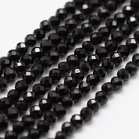 Natural Black Spinel Beads Strands LS-G-K185-09-1
