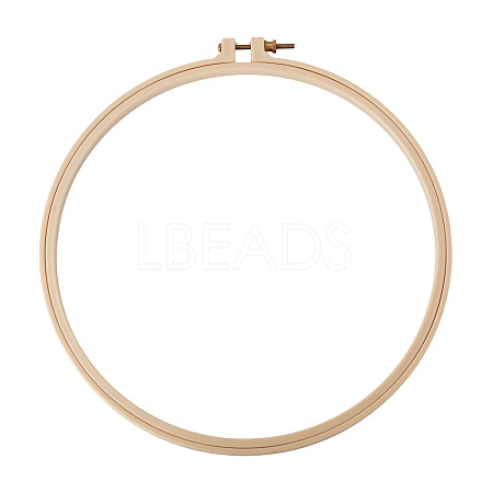 Plastic Imitation Bamboo Cross Stitch Embroidery Hoops TOOL-TADJ0001-03E-1