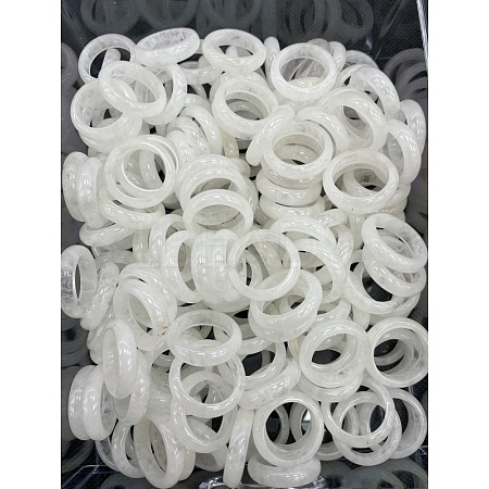 Natural Quartz Crystal Finger Rings WG8089A-18-1