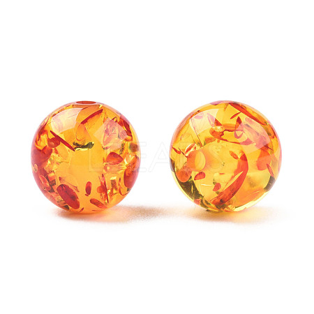 Resin Imitation Amber Beads RESI-N034-01-C01-1