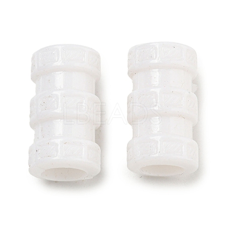 Opaque Acrylic European Beads SACR-L007-008B-1