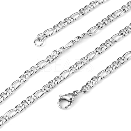 Figaro Chain Necklace for Men X-NJEW-F027-03-1mm-1