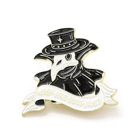 Plague Doctor Enamel Pin JEWB-I022-11C-LG-1