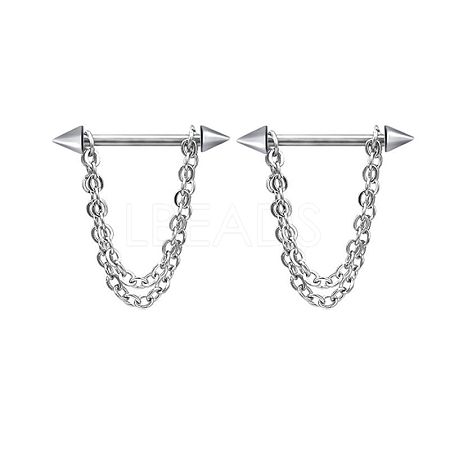 304 Stainless Steel Nipple Rings WG03B2E-13-1