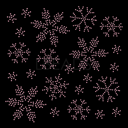 Snowflake Pattern Hotfix Rhinestones DIY-WH0430-205E-1