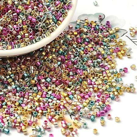 Electroplate Glass Seed Beads SEED-S042-01B-13-1