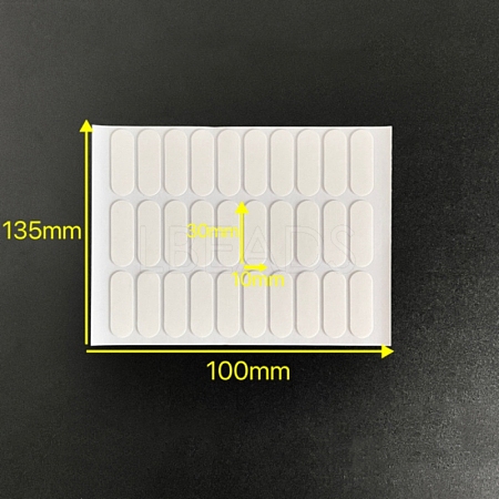 Rectangle Transparent Acrylic Double Sided Adhesive PW-WG97880-11-1