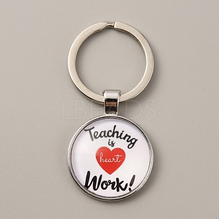 Teacher's Day Time Gem Keychain KEYC-WH0029-51B-P-1