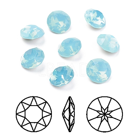 Pointed Back & Back Plated K9 Glass Rhinestone Cabochons LS-RGLA-J012-10mm-105-1