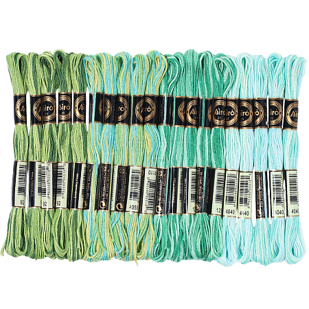 20 Skeins 4 Colors 6-Ply Polyester Embroidery Floss OCOR-CY0004-38D-1