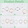 SOFPLATE 30Pcs 3 Colors Brass Clip-on Hoop Earring Findings KK-SP0001-23-6