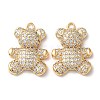 Real 18K Gold Plated Brass Micro Pave Cubic Zirconia Pendants KK-Q779-07G-01-1