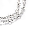 Non-Tarnish 3.28 Feet 304 Stainless Steel Link Chains X-STAS-P219-33-2