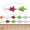 304 Stainless Steel Enamel Turtle Link Chains CHS-F023-01F-P-2