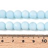 Frosted Opaque Glass Beads Strands GLAA-T032-P8mm-MBB10-4