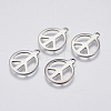 Tarnish Resistant 201 Stainless Steel Pendants STAS-P225-015P-1