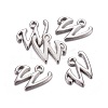 Platinum Plated Alloy Letter Pendants LS-PALLOY-J718-01P-W-2