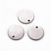 Non-Tarnish 201 Stainless Steel Stamping Blank Tag Pendants STAS-T058-10mm-P-1