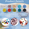 Olycraft 100Pcs 10 Colors Polymer Clay Pave Rhinestone Beads RB-OC0001-07-4