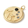 Rack Plating Brass Micro Pave Cubic Zirconia Enamel Pendants KK-A190-05G-2