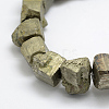 Natural Pyrite Beads Strands G-P322-20-4