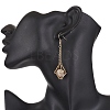 Brass Erring Hooks with Tray EJEW-JE05394-01-4