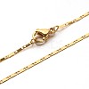 304 Stainless Steel Mariner Link Chain Necklaces NJEW-O058-14G-1