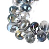 Electroplate Baking Paint Transparent Glass Beads Strands GL-N005-02A-C09-3