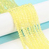Baking Paint Transparent Glass Beads Strands DGLA-F029-J2mm-06-2