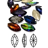 Faceted Horse Eye Glass Pointed Back Rhinestone Cabochons RGLA-A011-13x27mm-SM-1