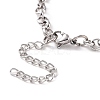 304 Stainless Steel Rolo Chain Bracelet for Men Women BJEW-E031-06P-02-3
